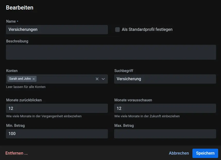 Screenshot der apocha-App mit neuen Kalendereinstellungen