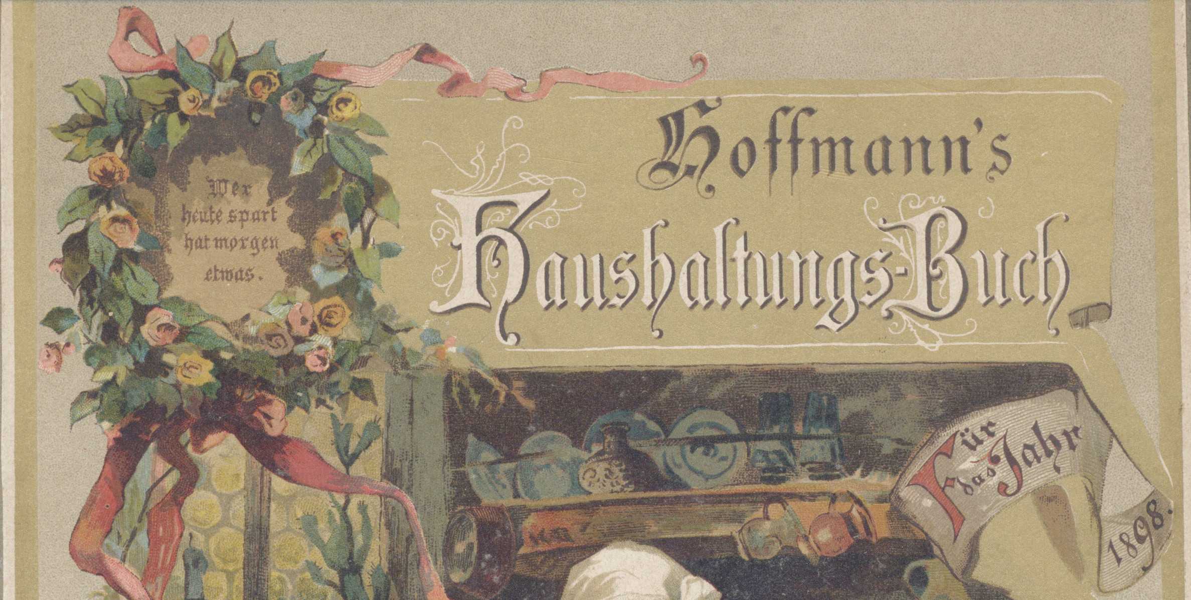 Titelseite von Hoffmanns Haushaltsbuch für das Jahr 1898